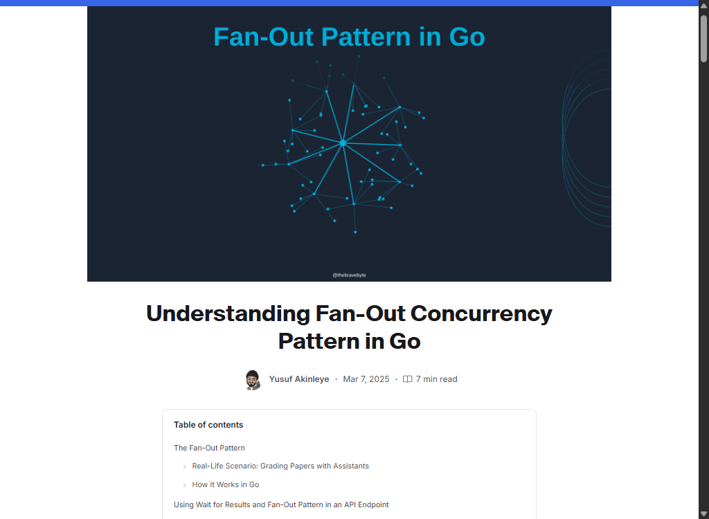 Understanding Fan-Out Concurrency Pattern in Go